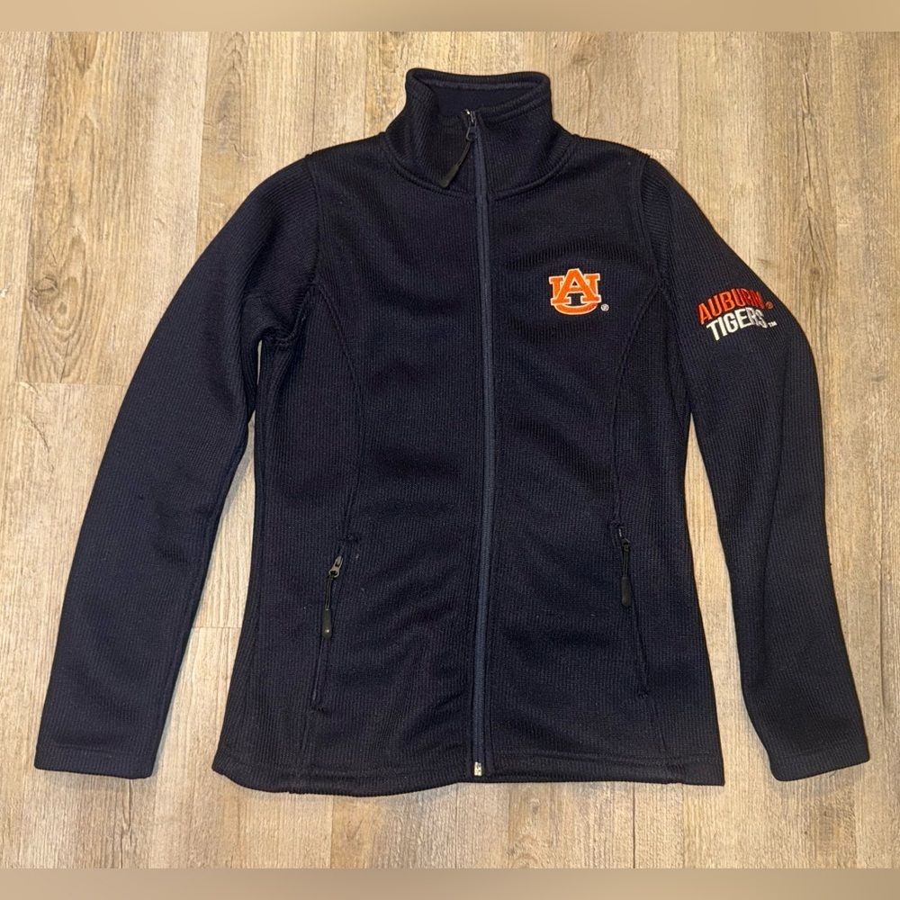 Stadium Athletics Women’s Navy Auburn University Tigers Full Zip Knit Sweater, S